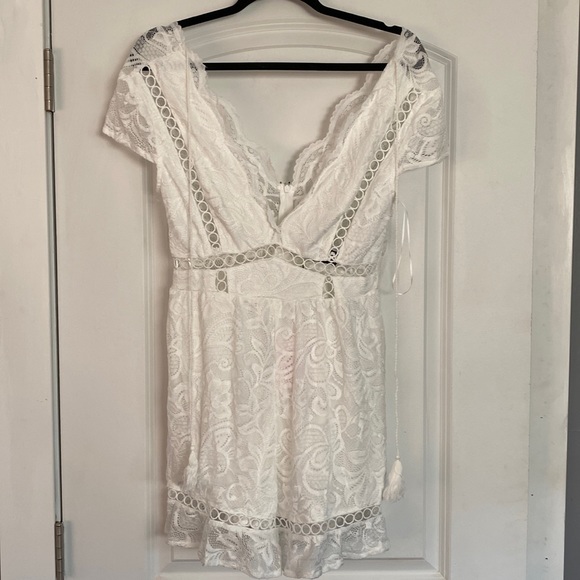 White Lace Romper from Hello Molly - Picture 3 of 3